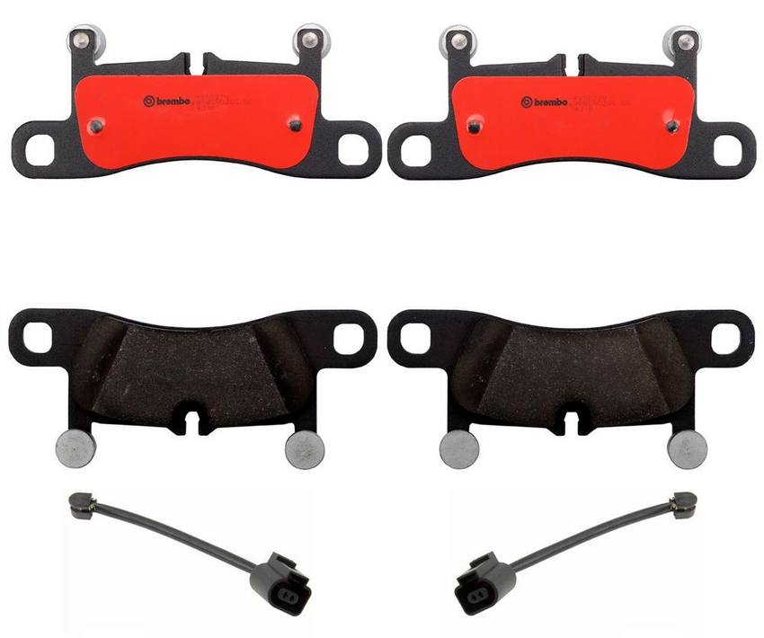 Porsche VW Brembo Brake Pad Kit - Rear (Ceramic) (with Sensors) 7P6698451C - Brembo 2377255KIT